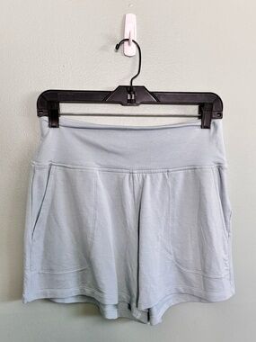 Womens Athleta Butter Soft Light Blue PullOn Lounge Summer Soft Shorts Sz S